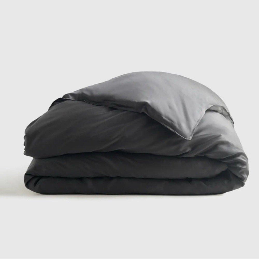 NWOT Quince Bamboo Duvet Cover Queen (Charcoal)